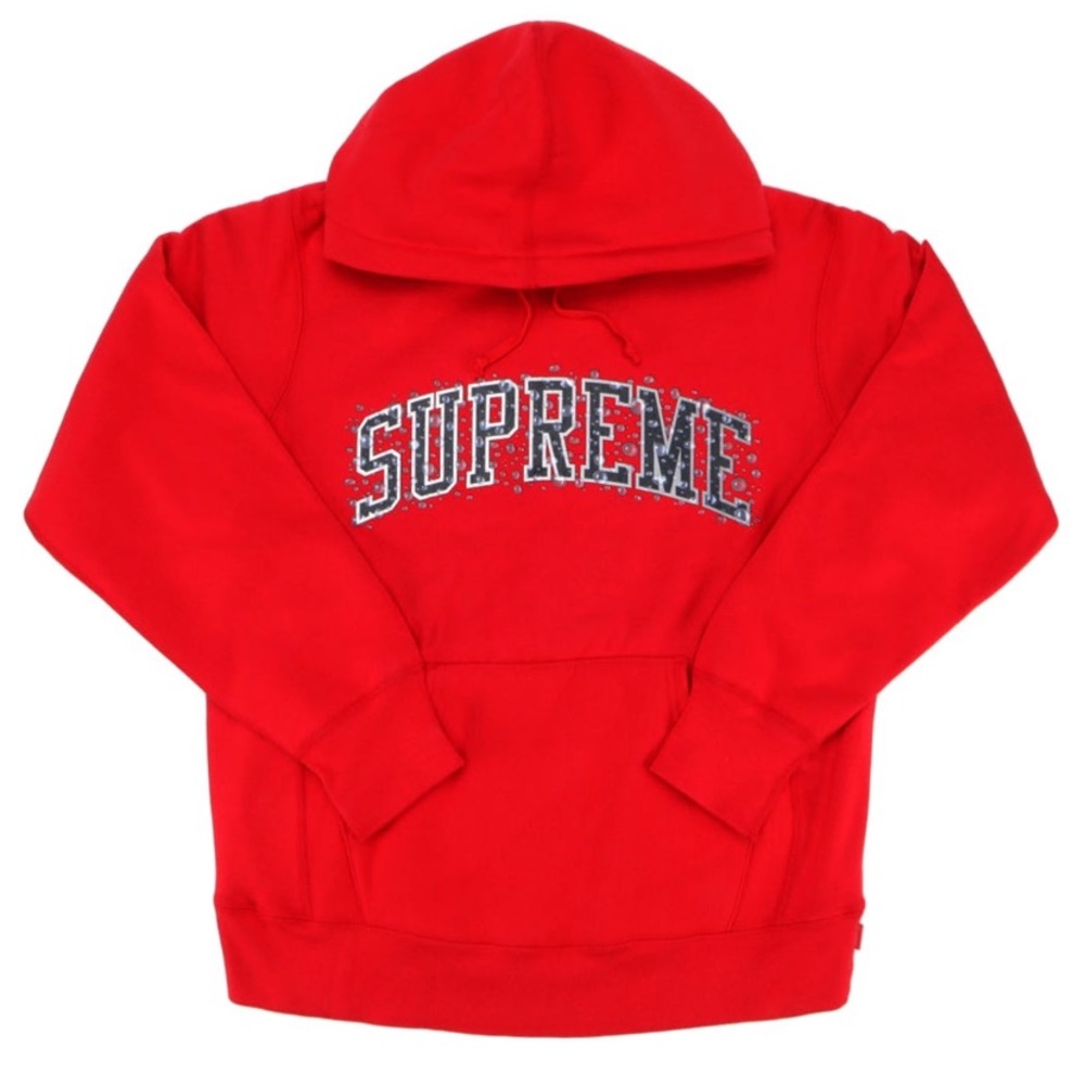 Supreme water arc hoodie red